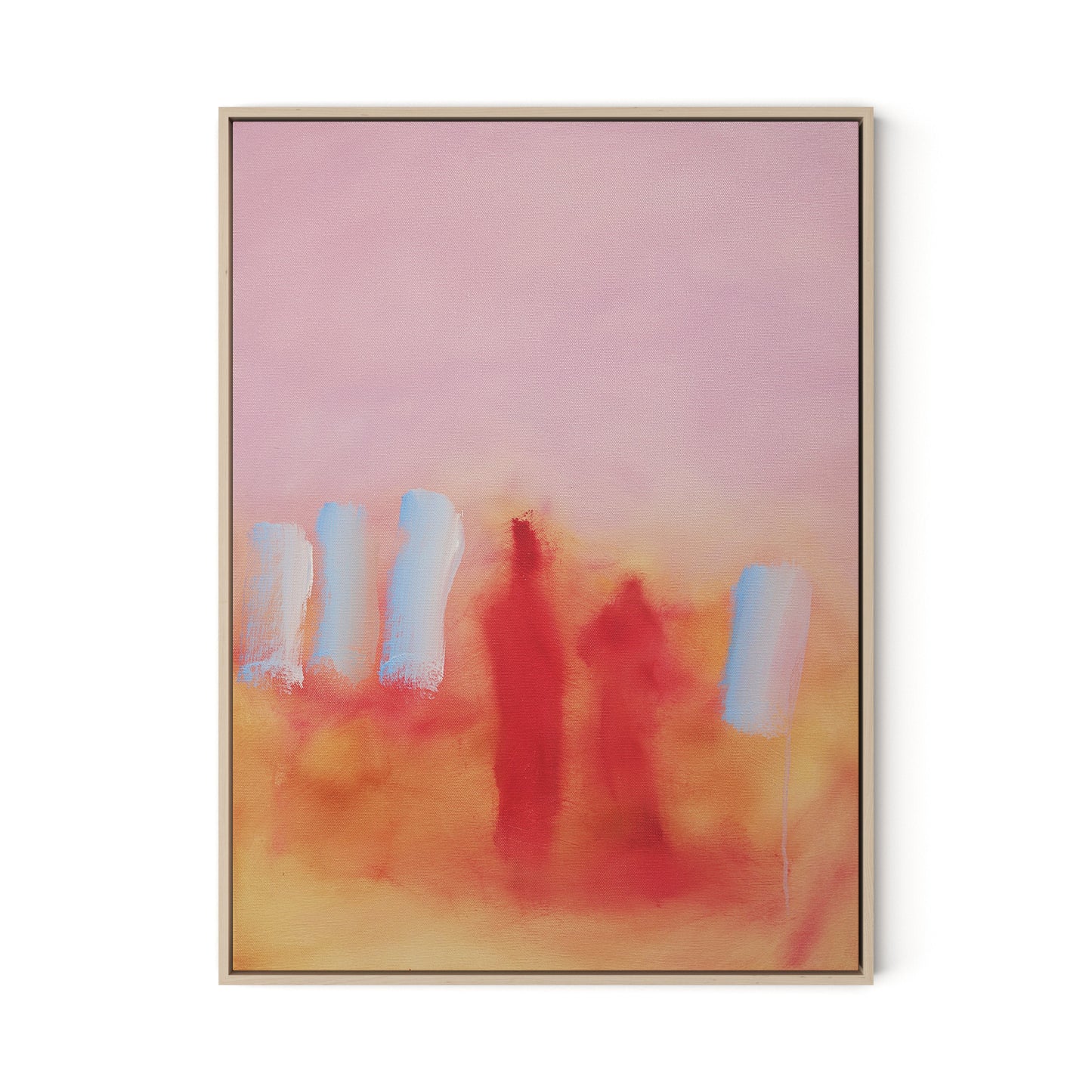 Wash Day Marakech Canvas Floater Framed / 24 x 32 in / Natural Maple