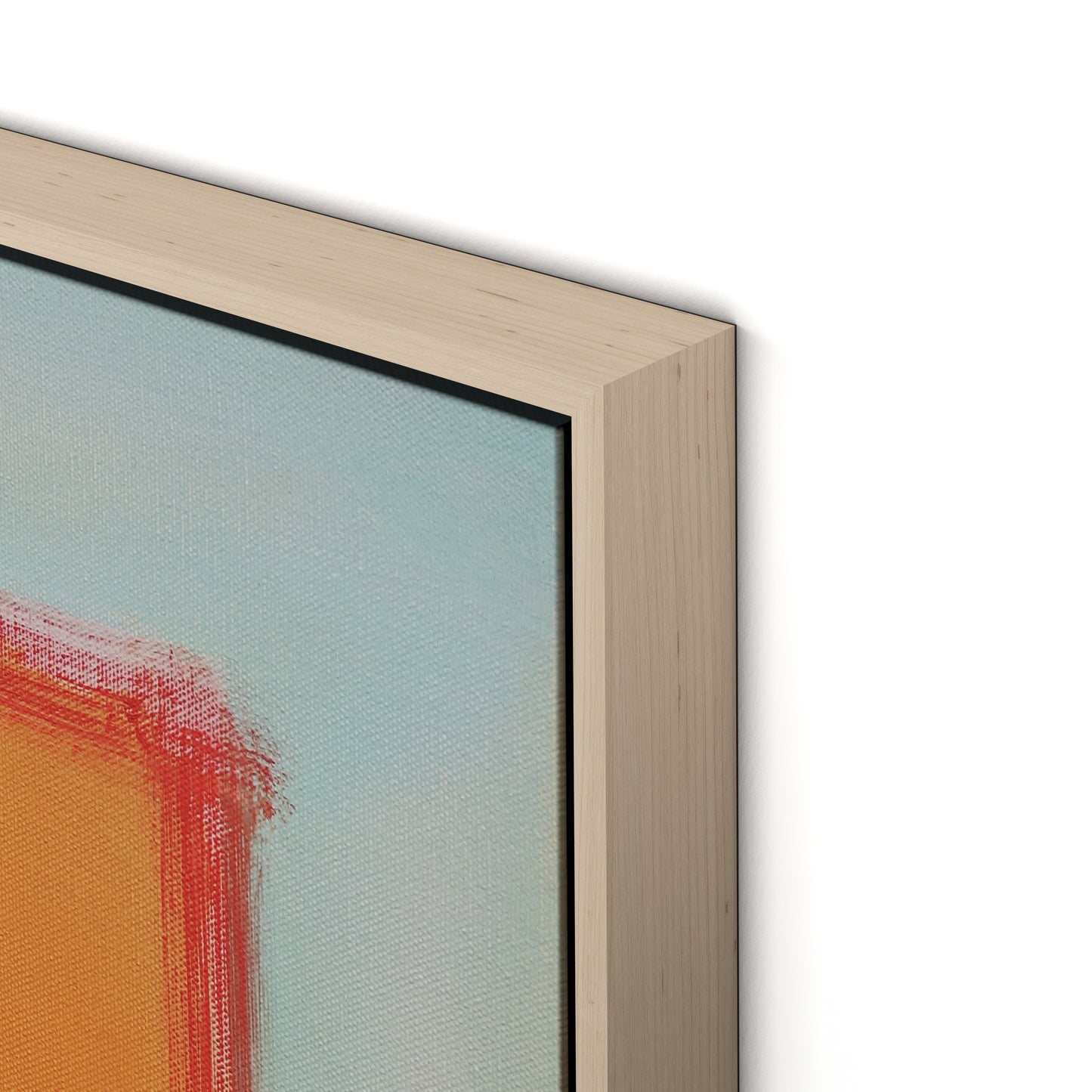 Figures in a Souk B Canvas Floater Framed / 24 x 32 in / Natural Maple