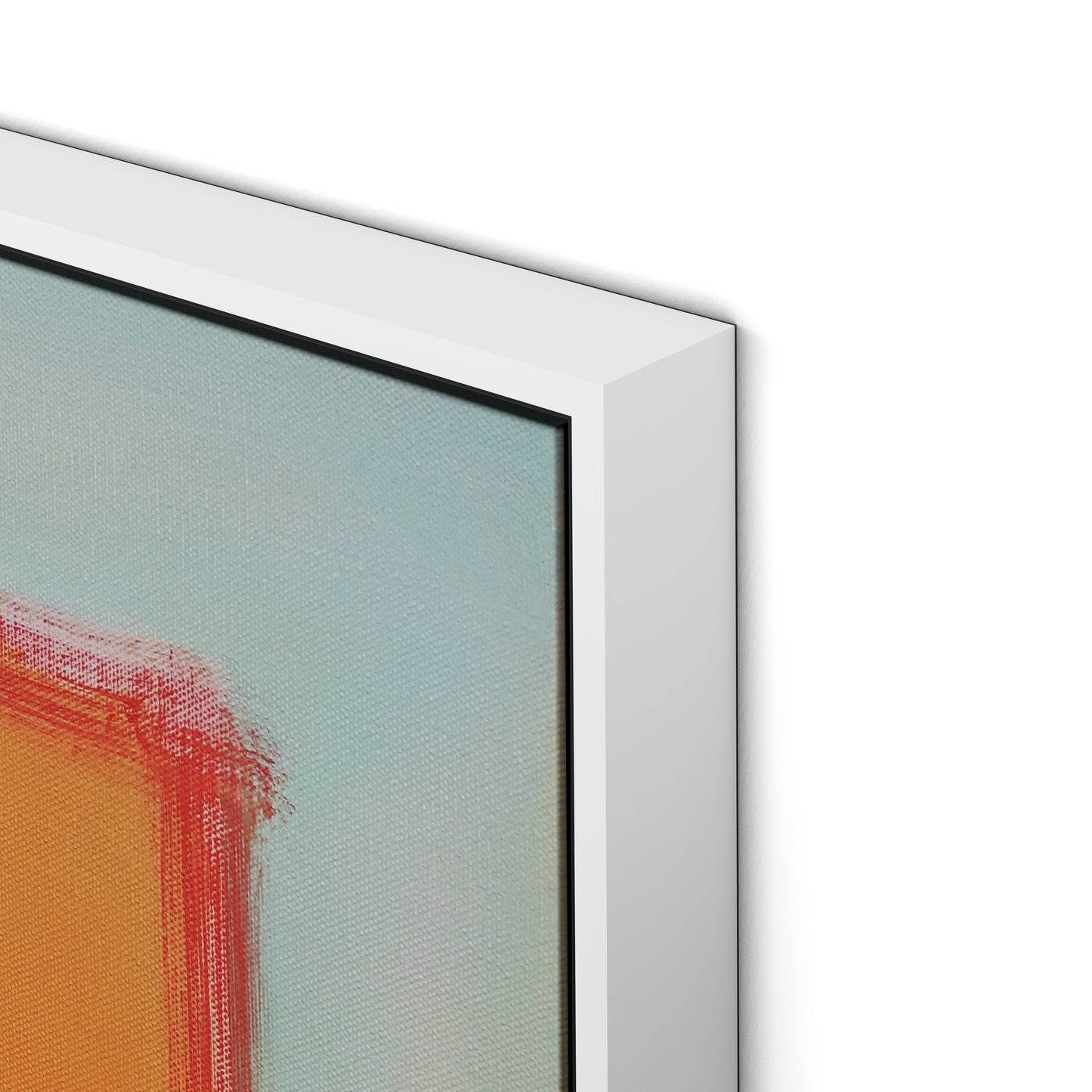 Figures in a Souk B Canvas Floater Framed / 24 x 32 in / White