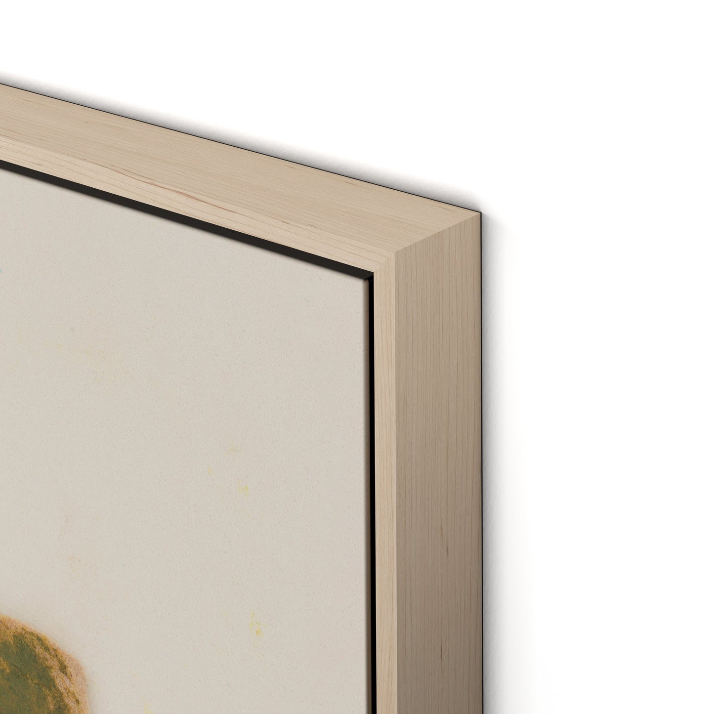 Pink Alpine Flax Canvas Floater Framed / 24 x 32 in / Natural Maple