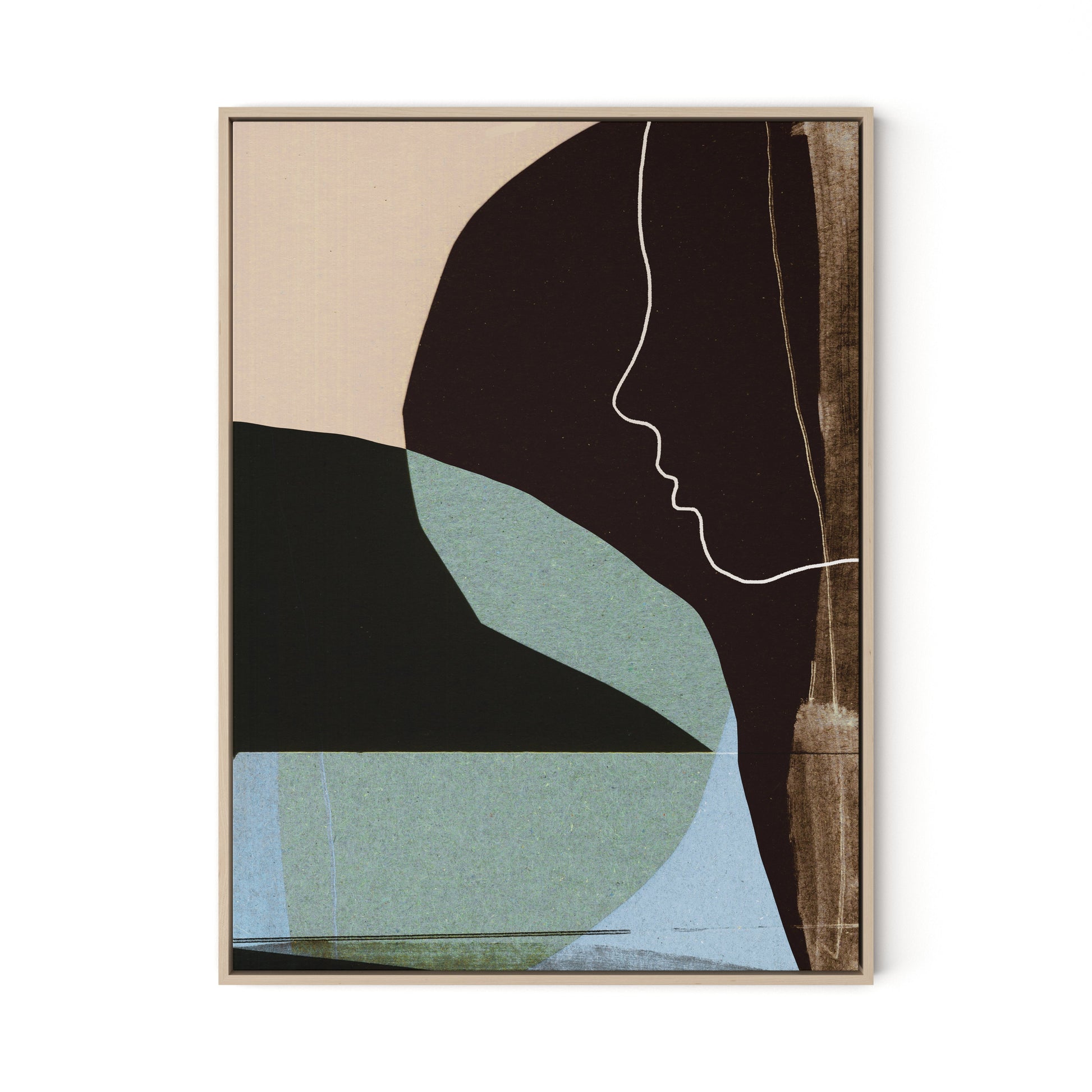 Evening Canvas Floater Framed / 24 x 32 in / Natural Maple