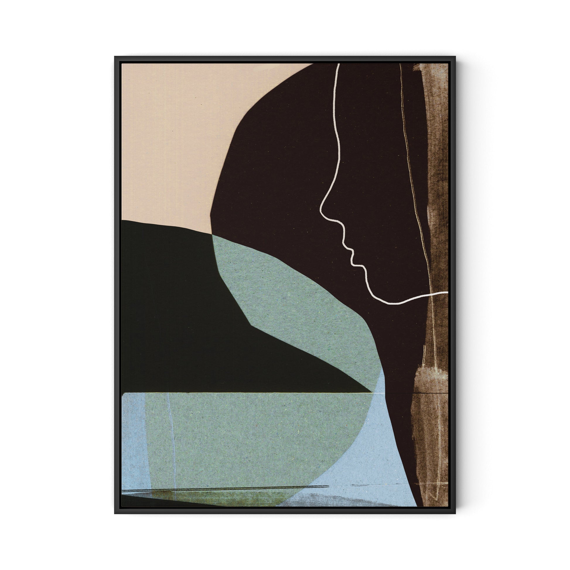 Evening Canvas Floater Framed / 24 x 32 in / Black