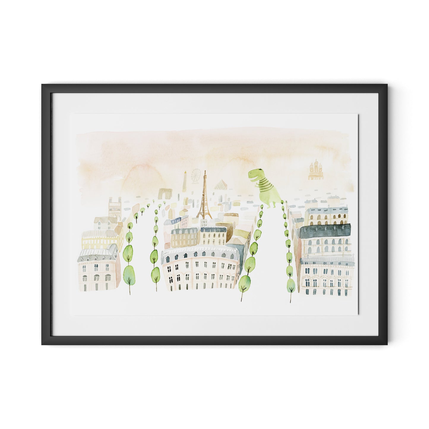 Trex Paris Framed Paper / 32 x 24 in / Black