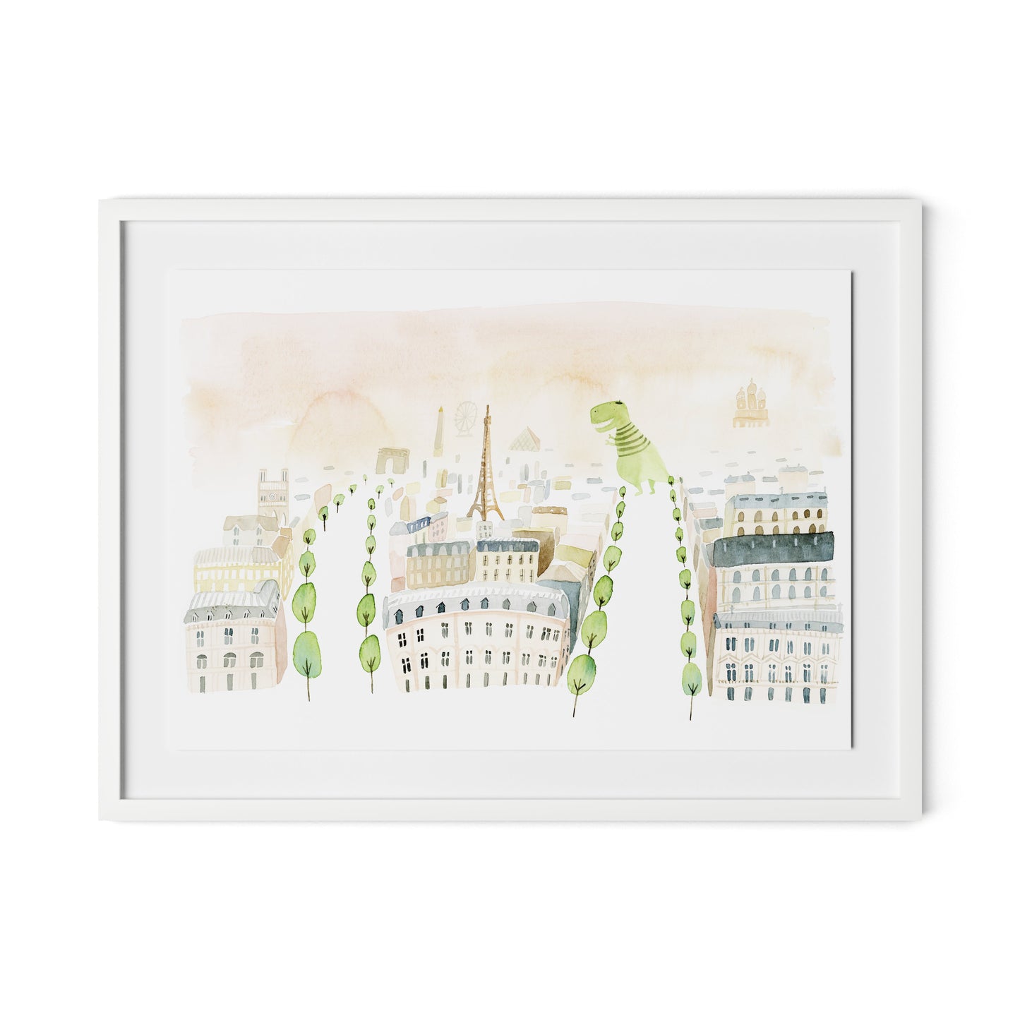 Trex Paris Framed Paper / 32 x 24 in / White