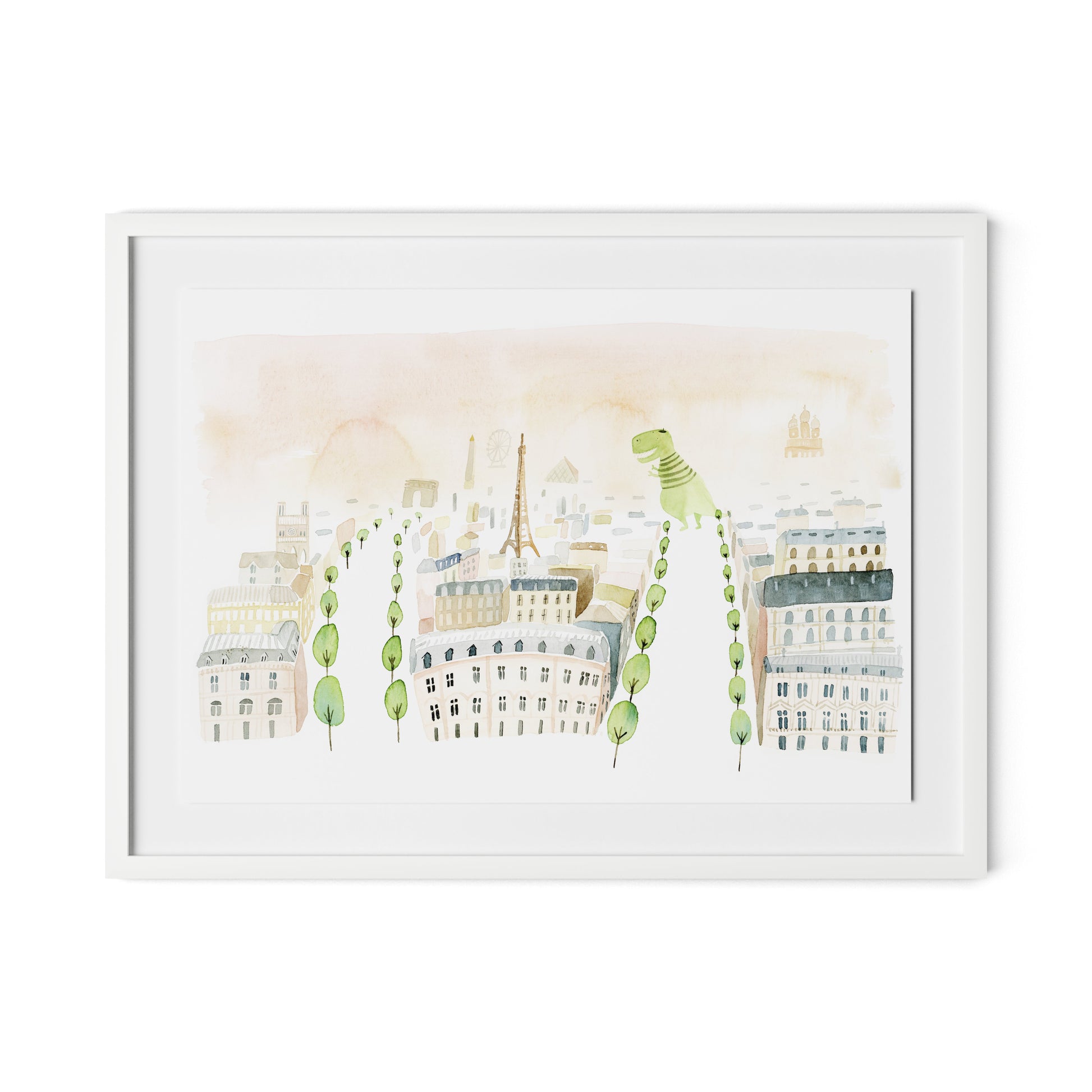 Trex Paris Framed Paper / 32 x 24 in / White
