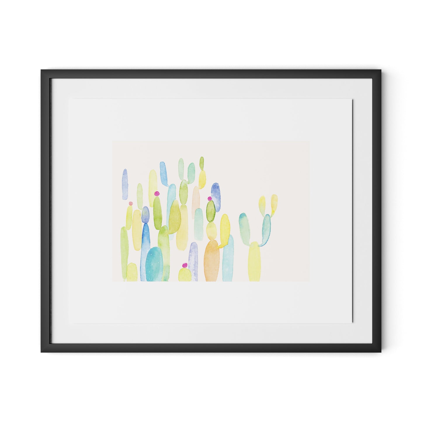 Cactus Color Framed Paper / 32 x 26.5 in / Black