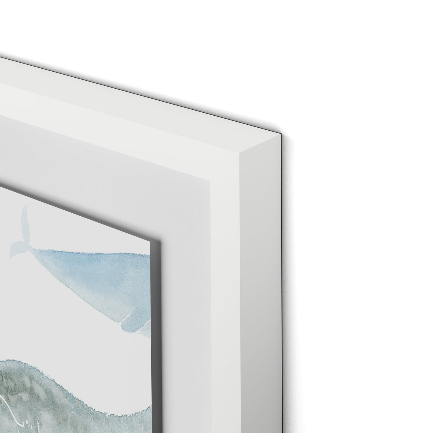 Whale Whale Framed Paper / 32 x 24 in / White