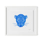 Jaguar Mask Framed Paper / 24 x 22 in / White