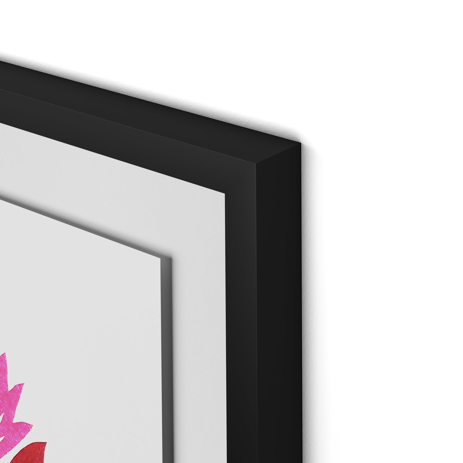 Blue Leopard Framed Paper / 32 x 24 in / Black