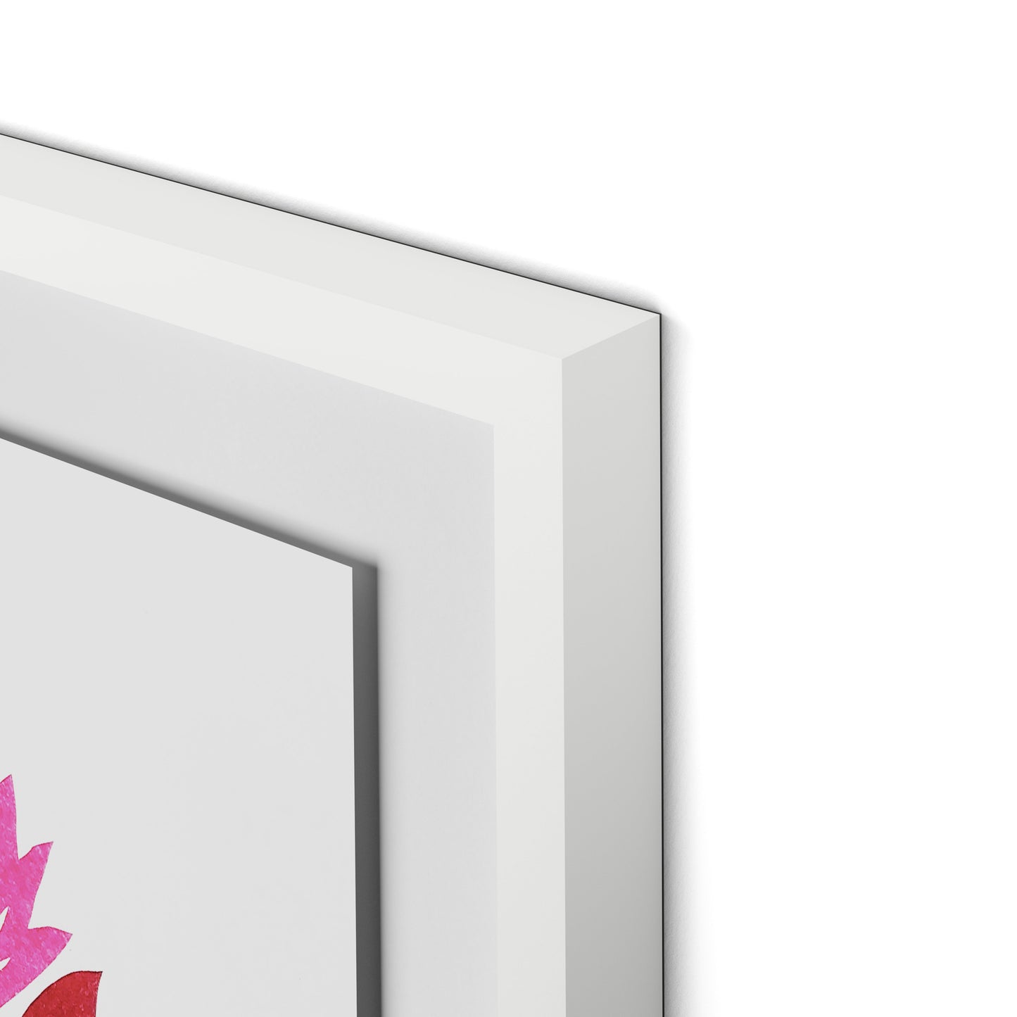 Blue Leopard Framed Paper / 32 x 24 in / White