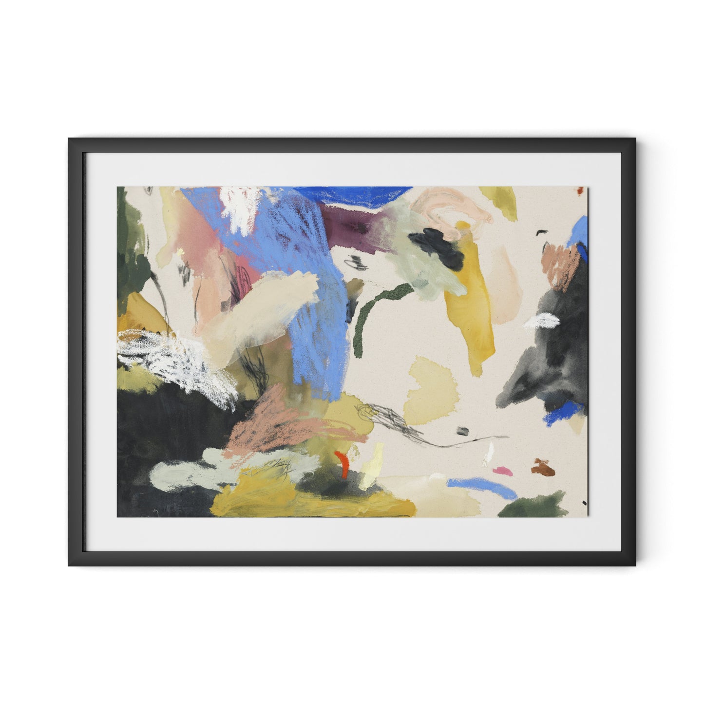 Sunny Side of the Street Framed Paper / 32 x 24 in / Black