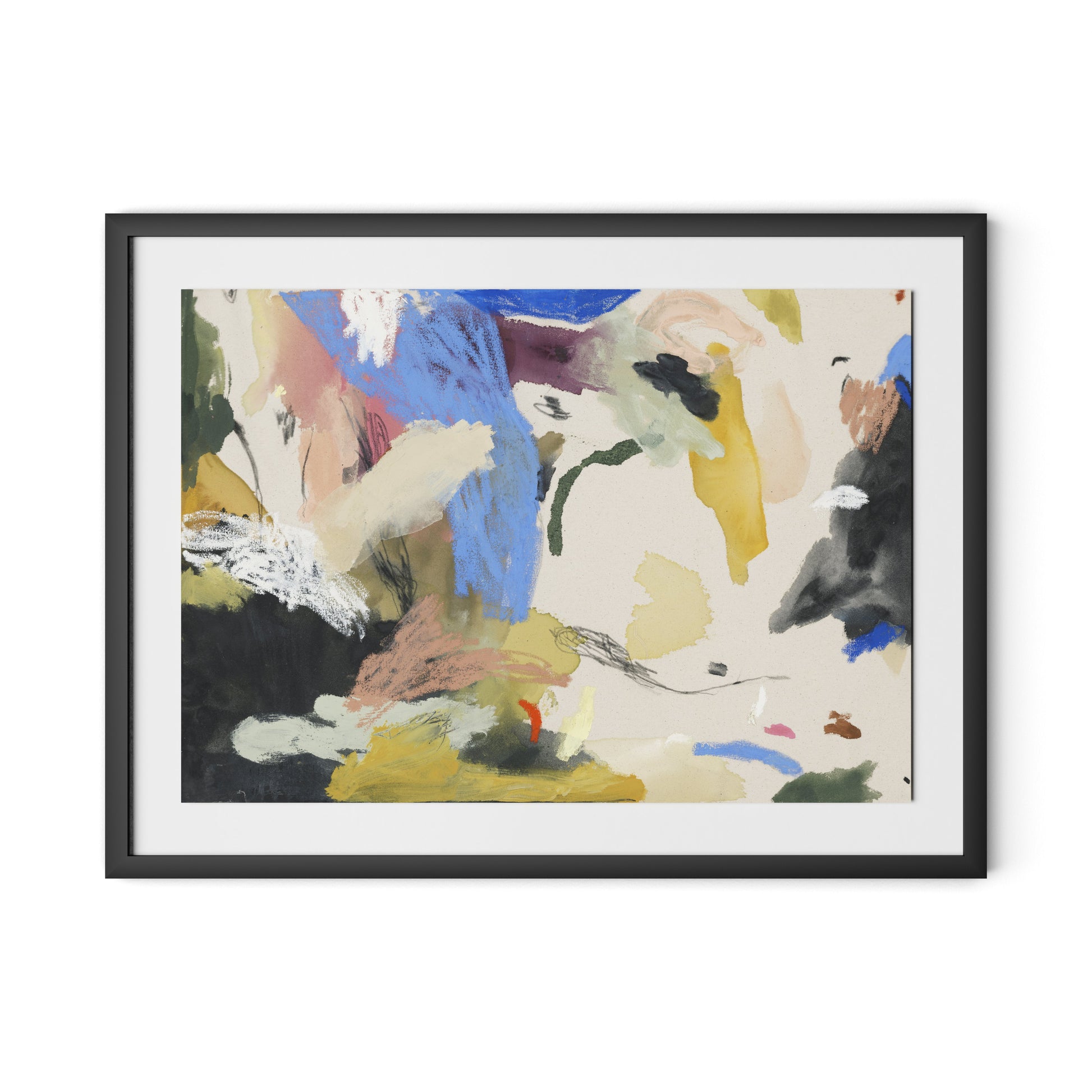 Sunny Side of the Street Framed Paper / 32 x 24 in / Black