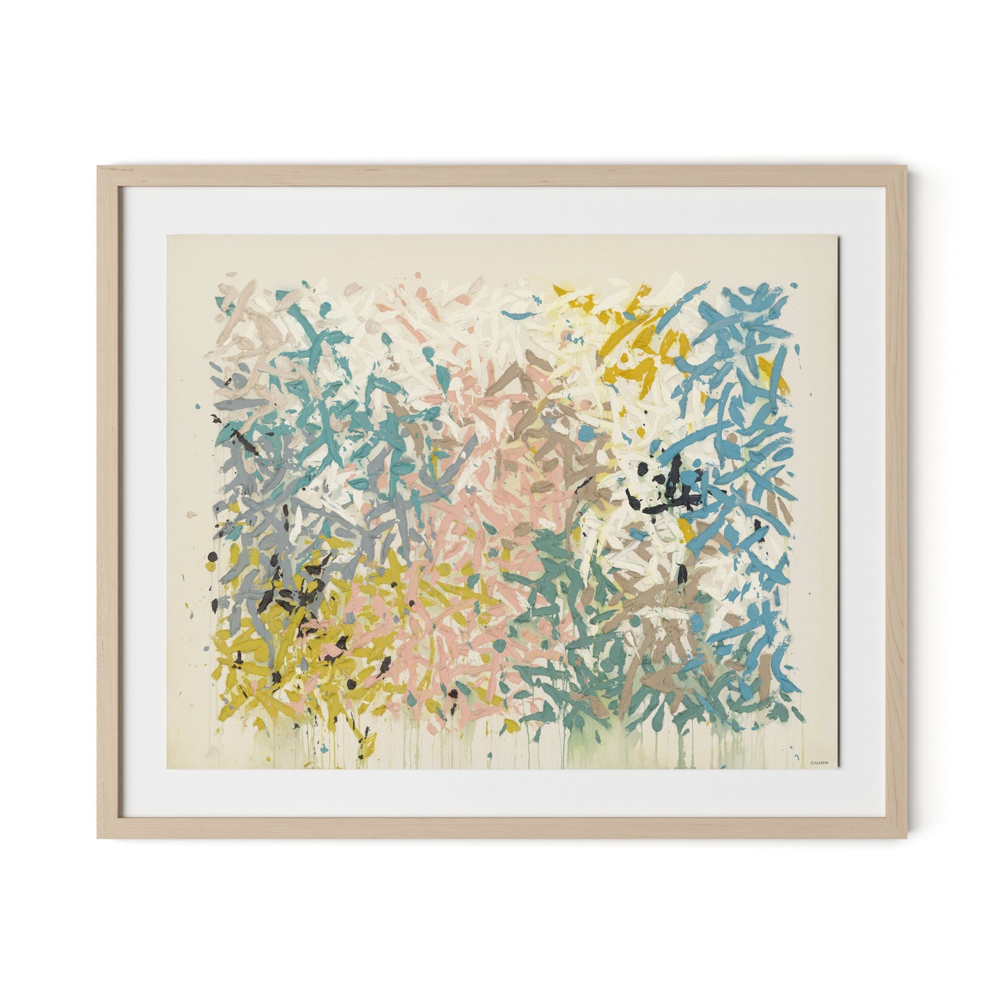 Our Hands Are Open No.18 Framed Paper / 32 x 26.5 in / Natural Maple