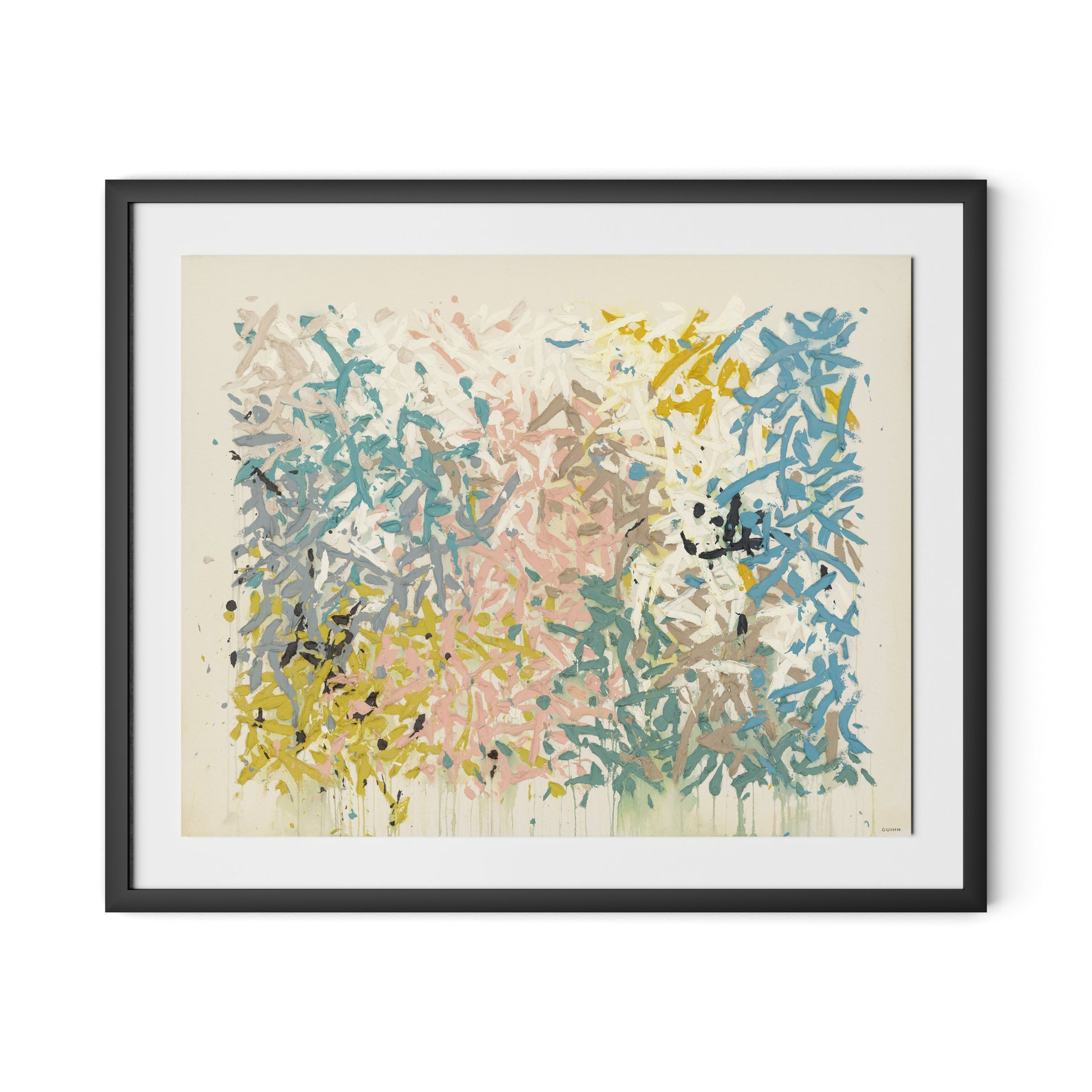 Our Hands Are Open No.18 Framed Paper / 32 x 26.5 in / Black