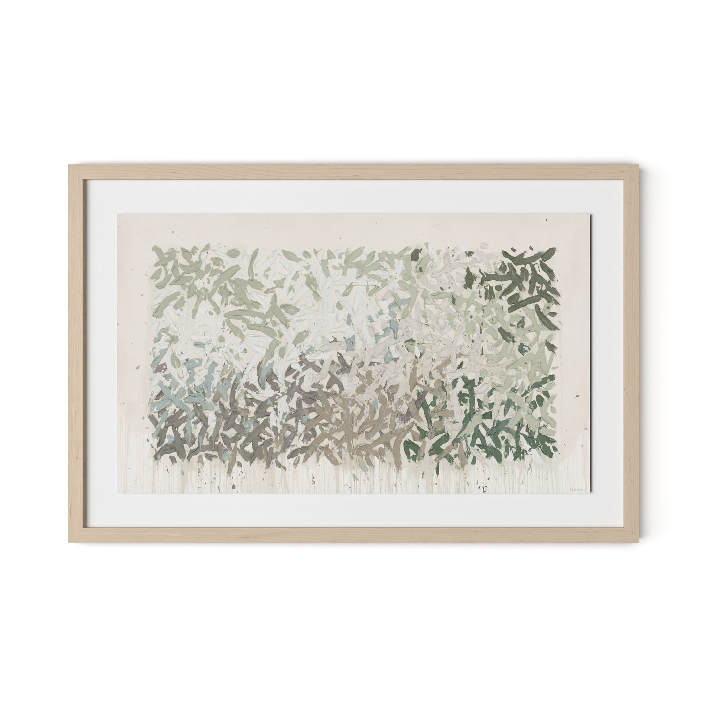 Prayers Under the Olive Tree Framed Paper / 32 x 21 in / Natural Maple