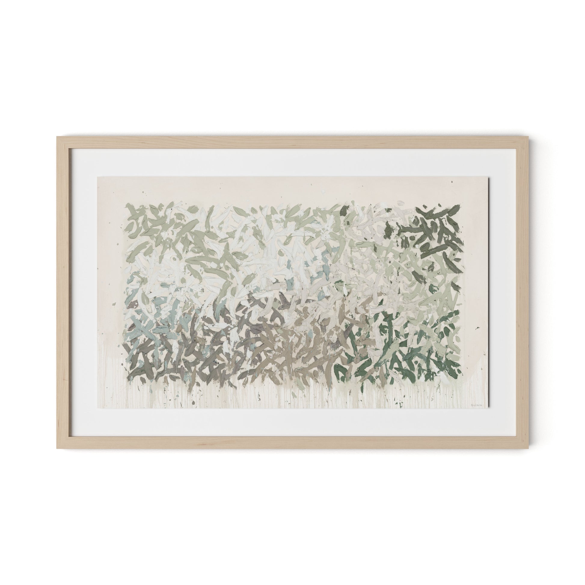 Prayers Under the Olive Tree Framed Paper / 32 x 21 in / Natural Maple