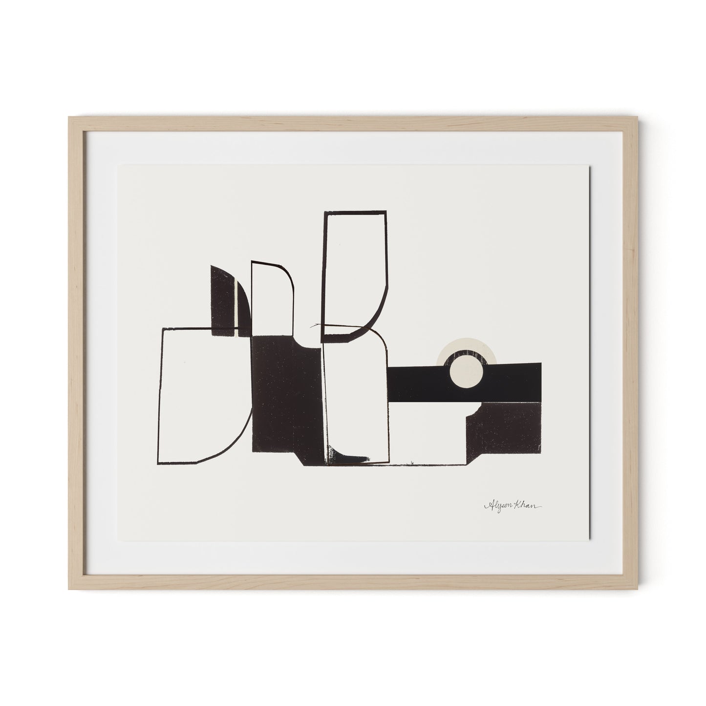 Curves Corners Framed Paper / 32 x 26.5 in / Natural Maple