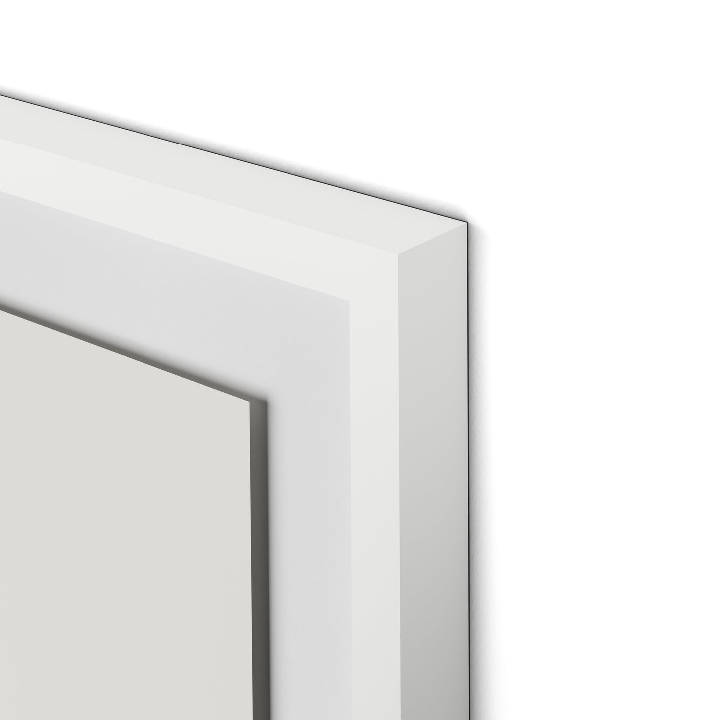 Curves Corners Framed Paper / 32 x 26.5 in / White