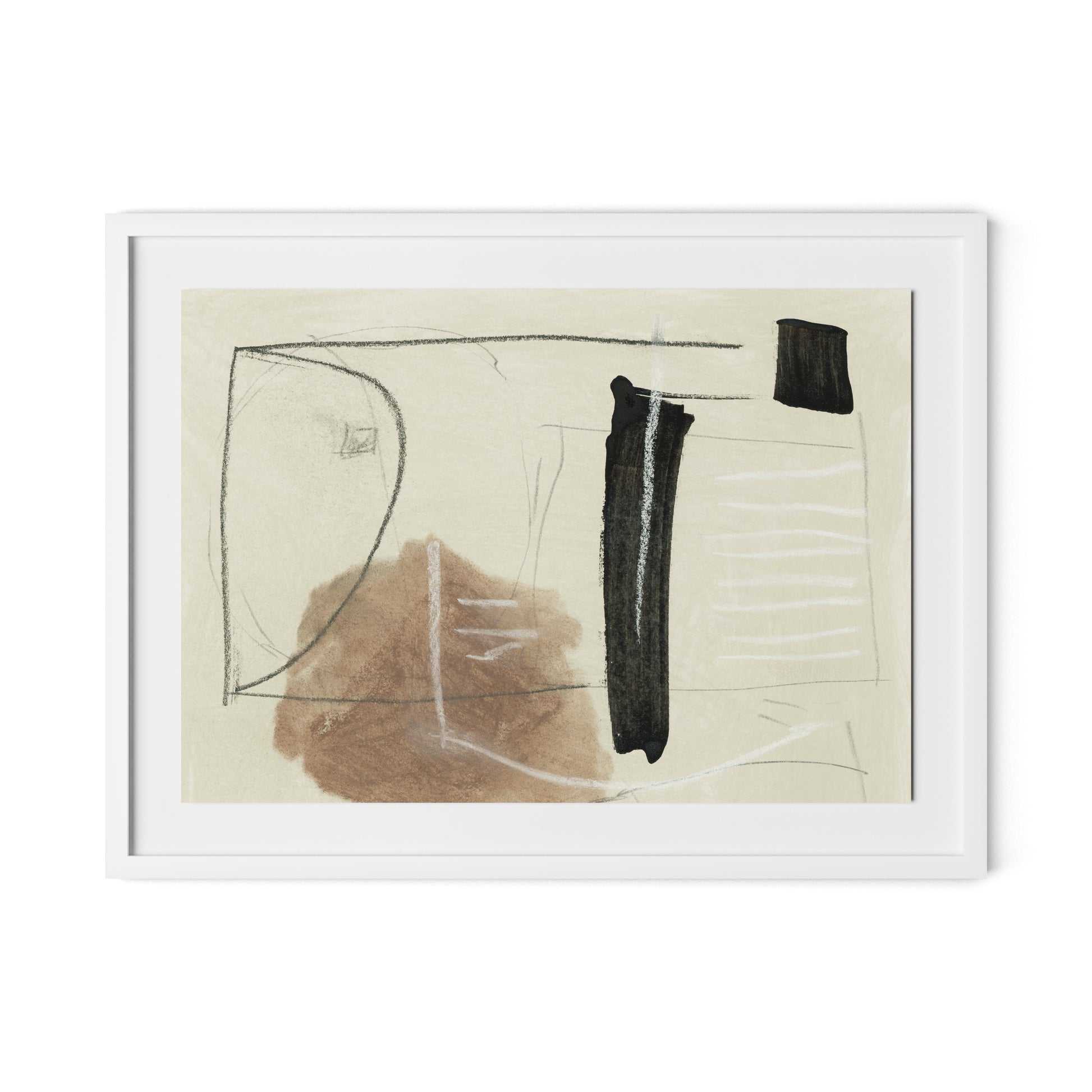 Combine Framed Paper / 32 x 24 in / White