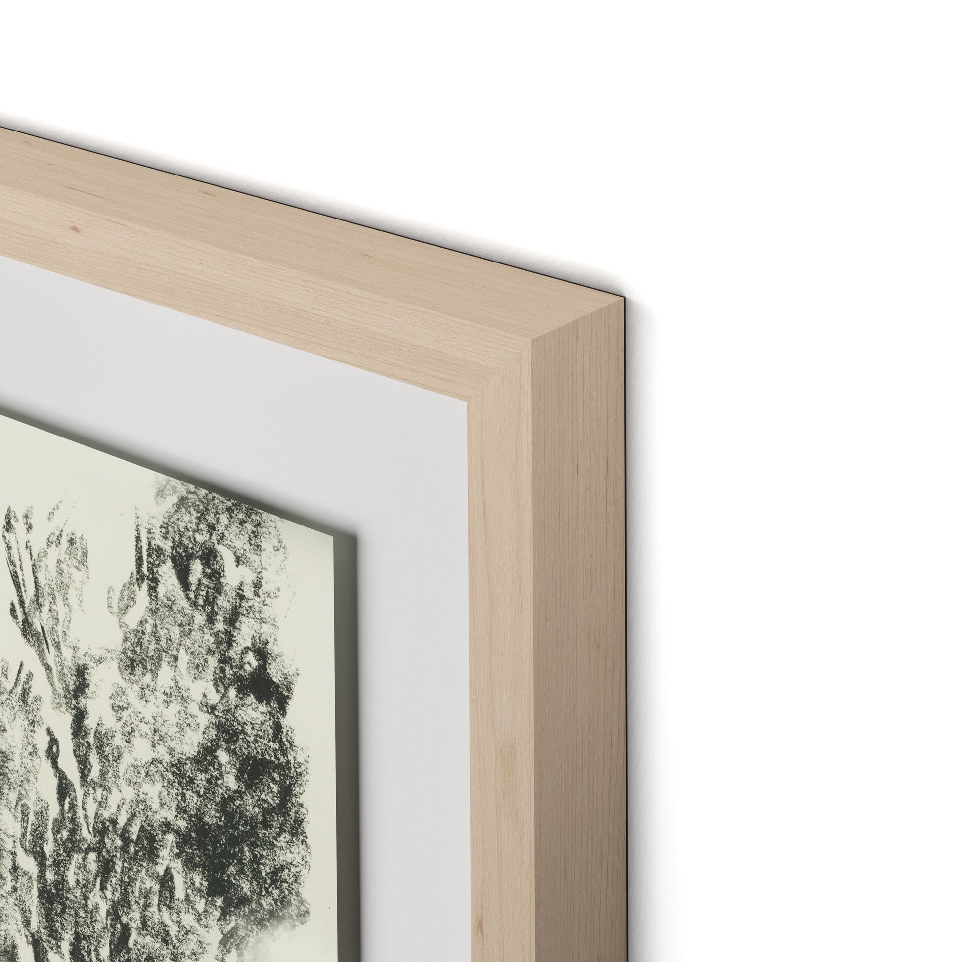 River Exe Framed Paper / 32 x 24 in / Natural Maple