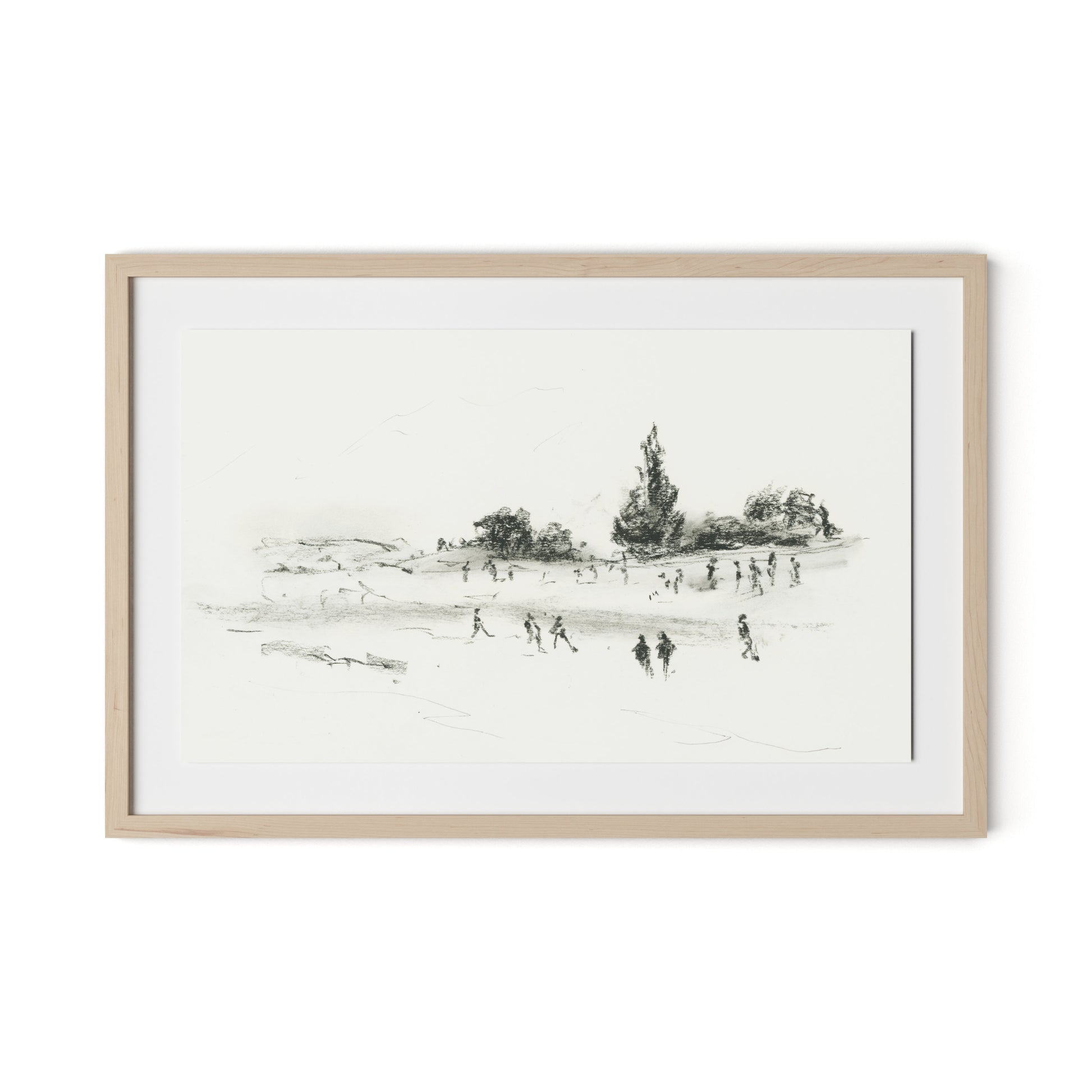 Fete Framed Paper / 32 x 21 in / Natural Maple