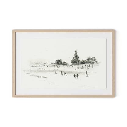 Fete Framed Paper / 32 x 21 in / Natural Maple