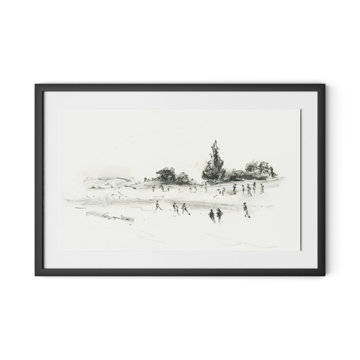 Fete Framed Paper / 32 x 21 in / Black