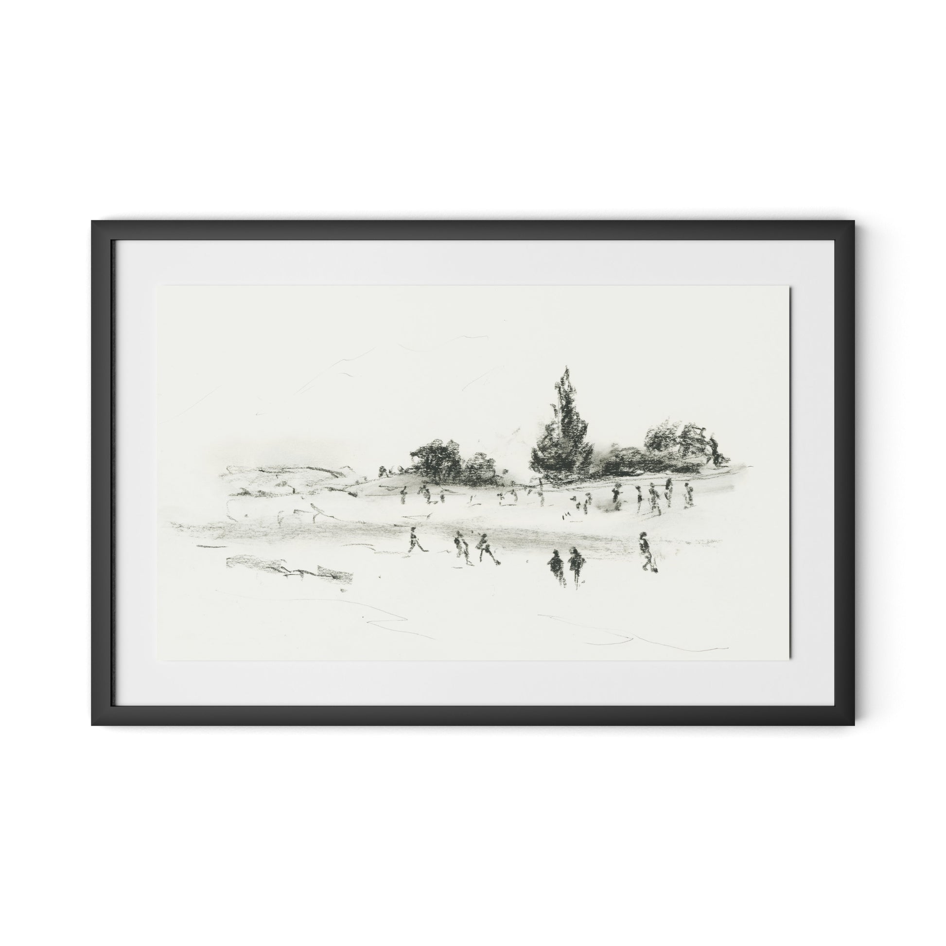 Fete Framed Paper / 32 x 21 in / Black