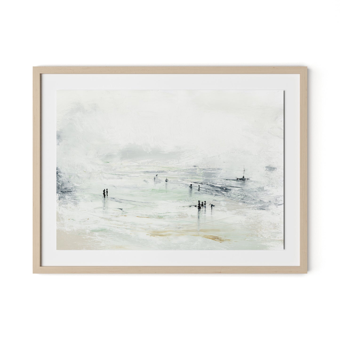 Ebb and Flow Framed Paper / 32 x 24 in / Natural Maple