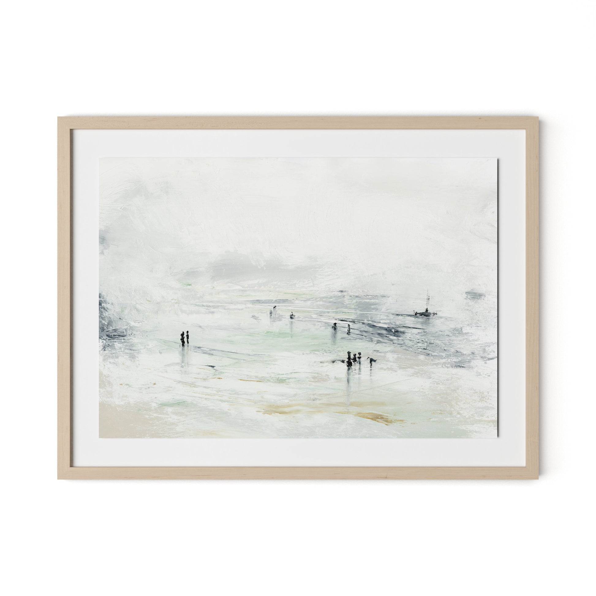 Ebb and Flow Framed Paper / 32 x 24 in / Natural Maple