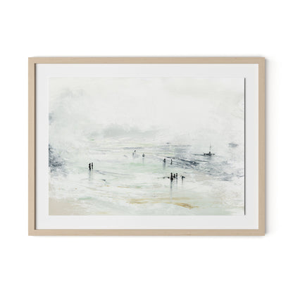 Ebb and Flow Framed Paper / 32 x 24 in / Natural Maple