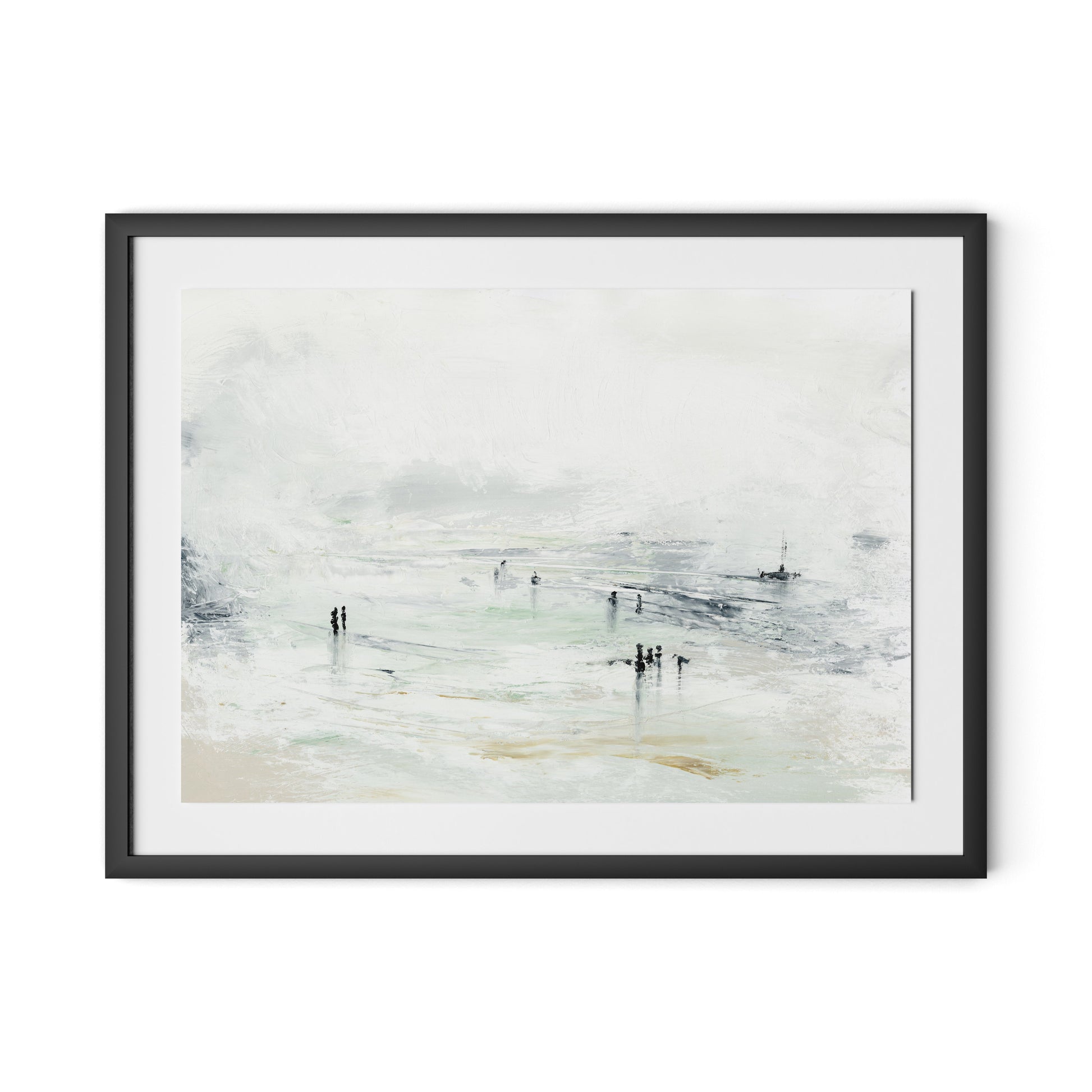 Ebb and Flow Framed Paper / 32 x 24 in / Black