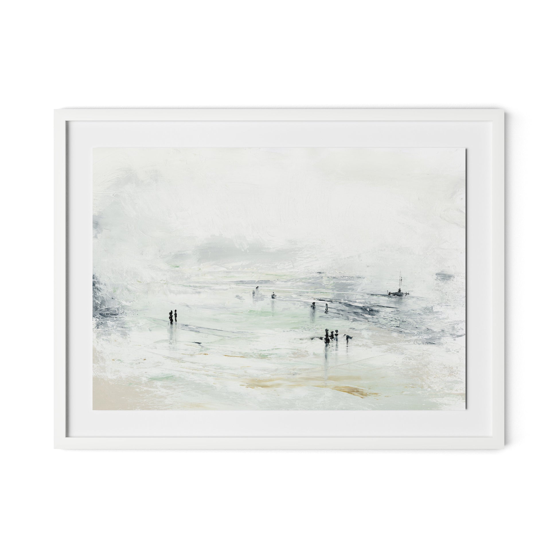 Ebb and Flow Framed Paper / 32 x 24 in / White