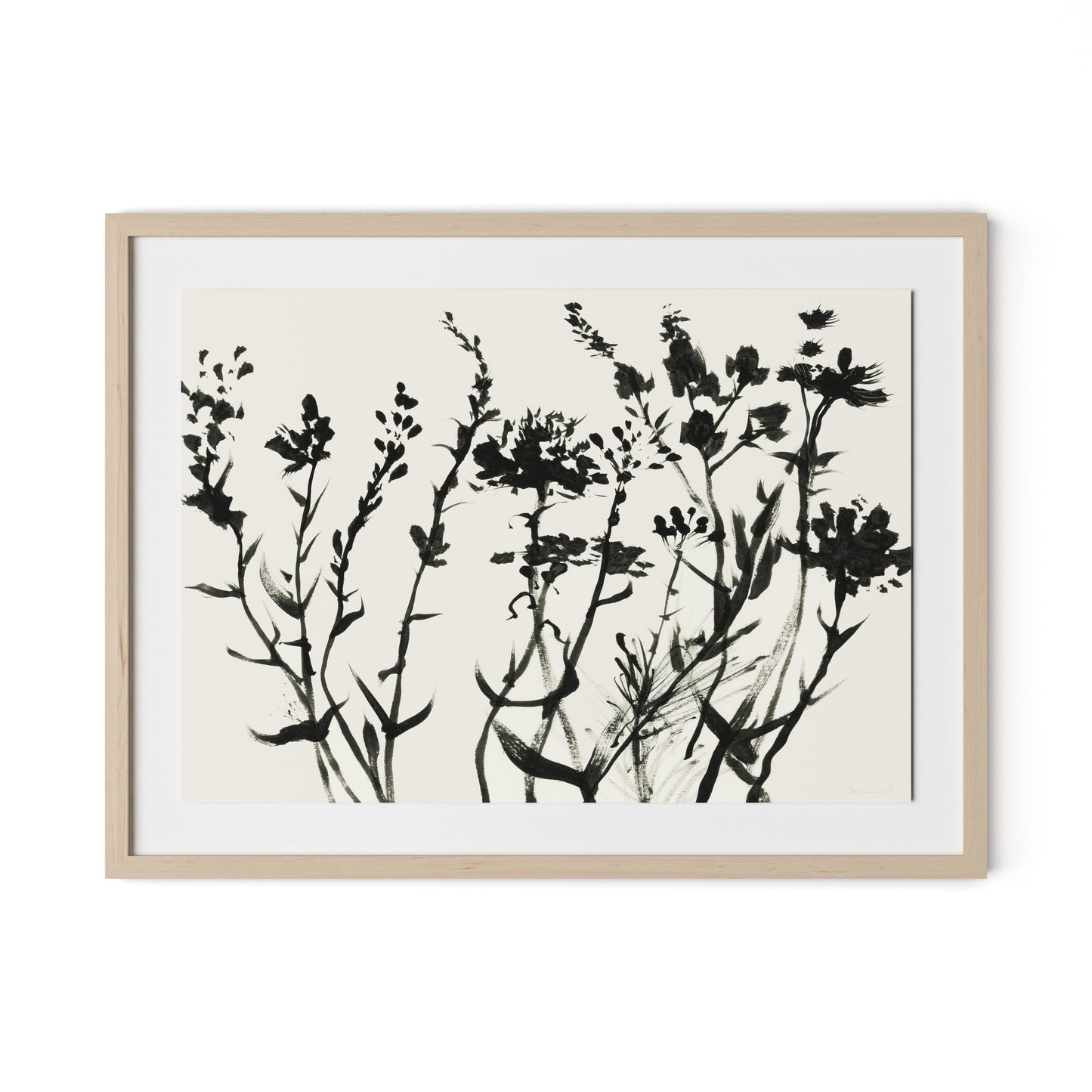 Spring Breeze Framed Paper / 32 x 24 in / Natural Maple