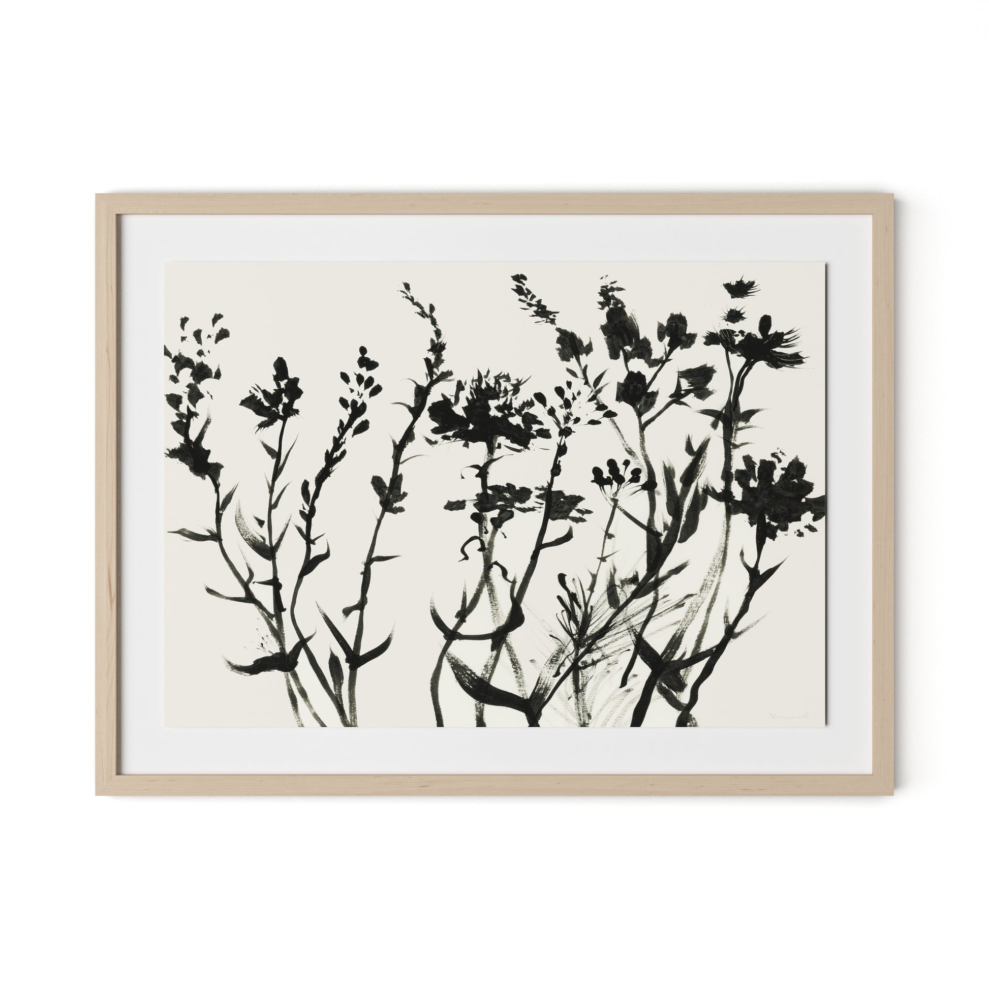 Spring Breeze Framed Paper / 32 x 24 in / Natural Maple