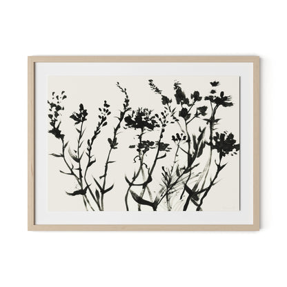 Spring Breeze Framed Paper / 32 x 24 in / Natural Maple