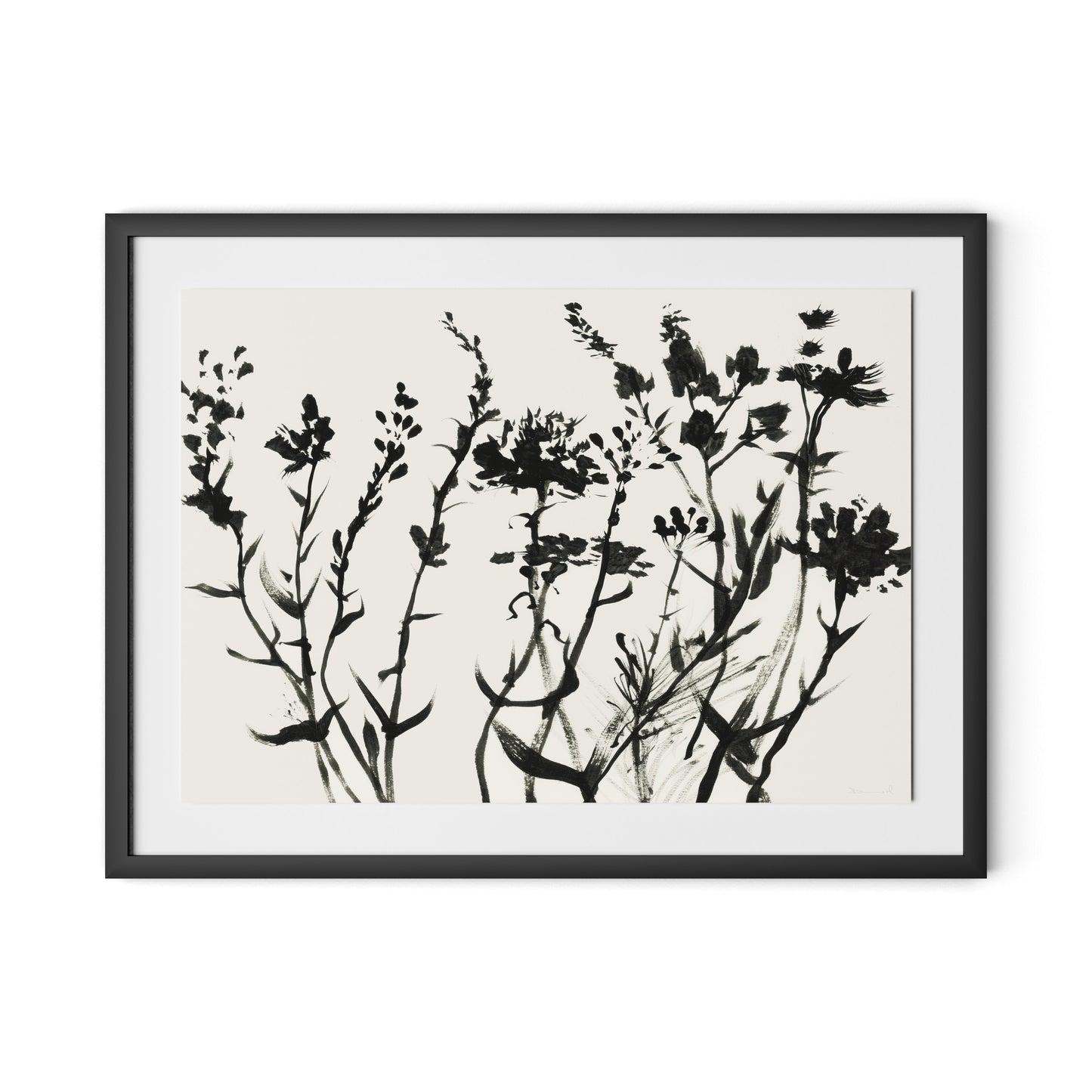 Spring Breeze Framed Paper / 32 x 24 in / Black