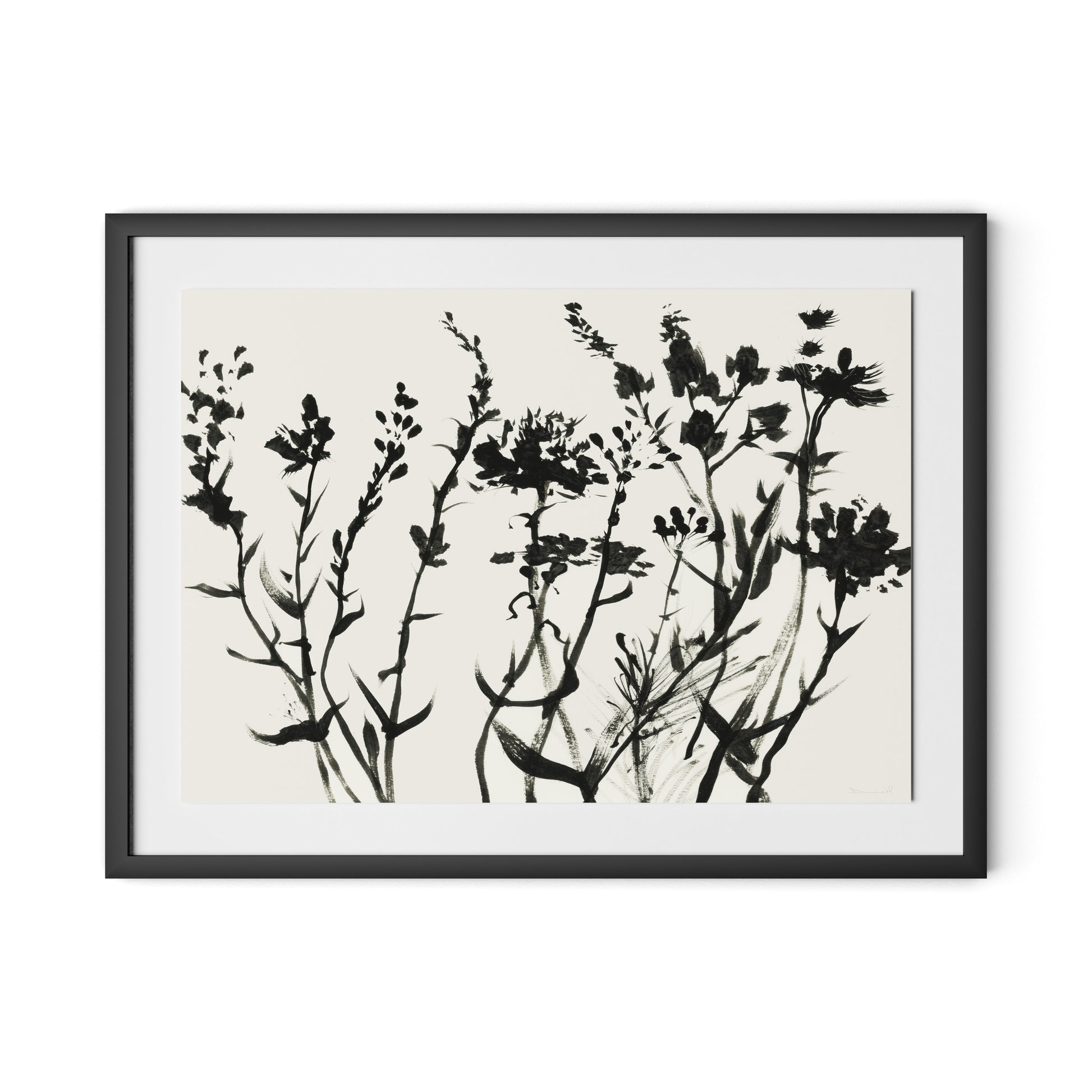 Spring Breeze Framed Paper / 32 x 24 in / Black
