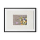 Spring Gathered w Border Framed Paper / 32 x 24 in / Black