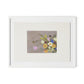 Spring Gathered w Border Framed Paper / 32 x 24 in / White