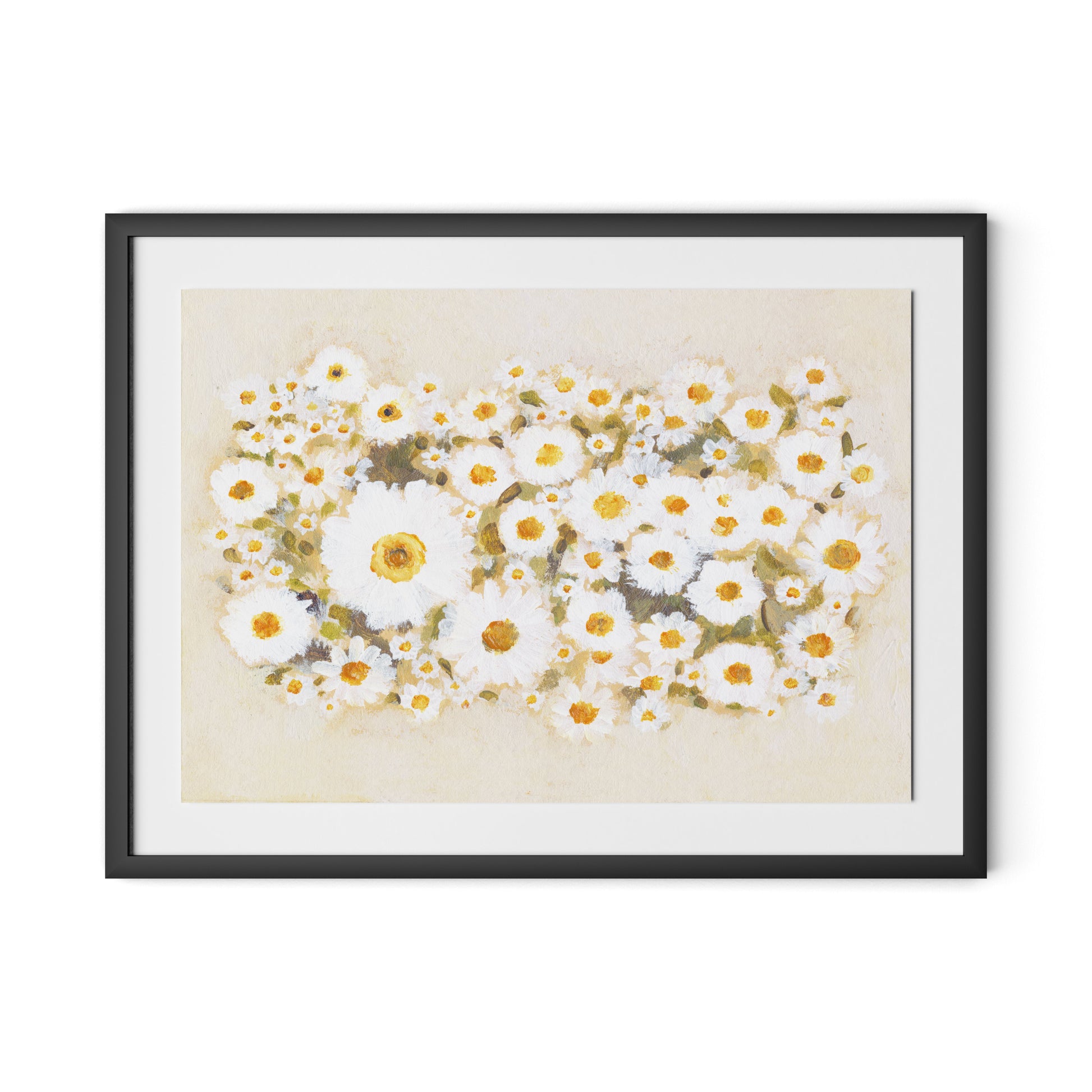 Chorus of Daisies Framed Paper / 32 x 24 in / Black