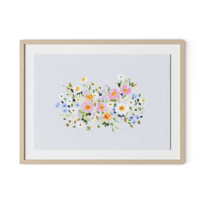 Bloom No. 2 Framed Paper / 32 x 24 in / Natural Maple