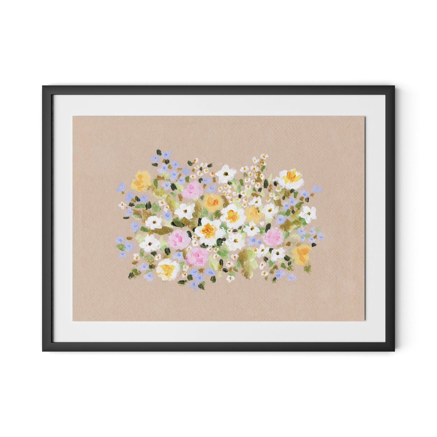 Bloom No. 3 Framed Paper / 32 x 24 in / Black
