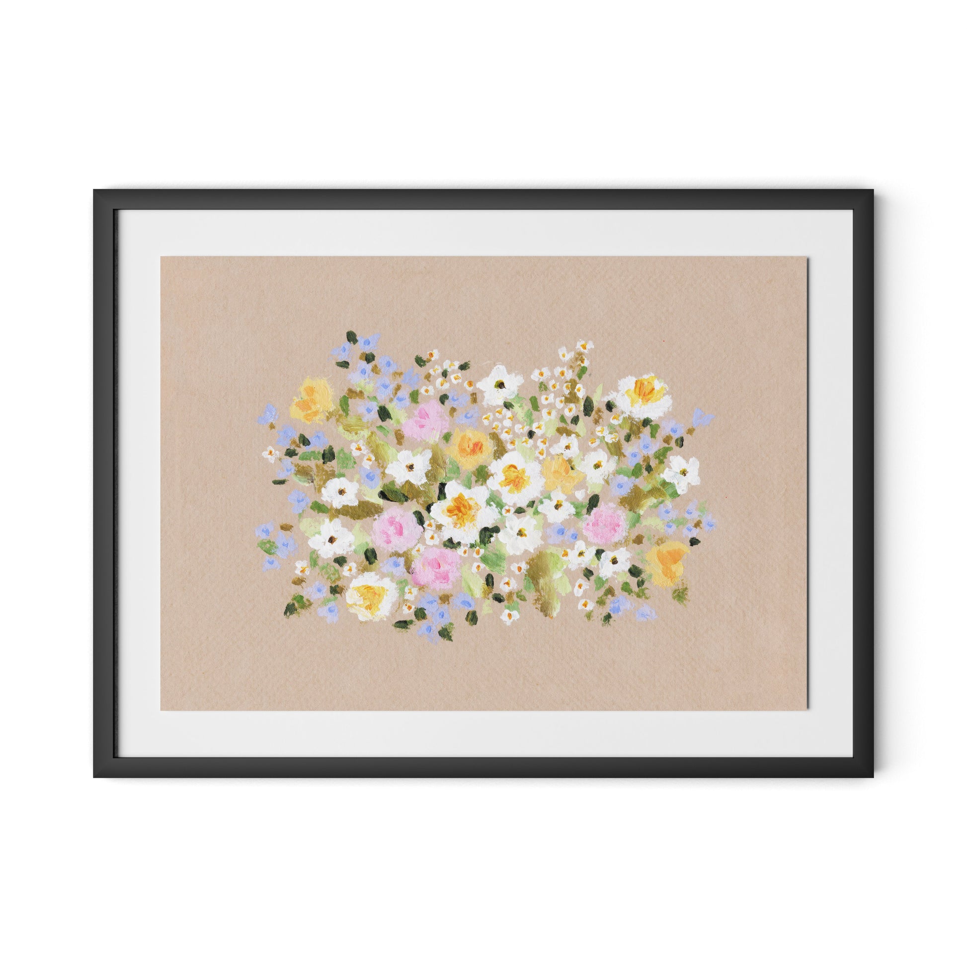 Bloom No. 3 Framed Paper / 32 x 24 in / Black