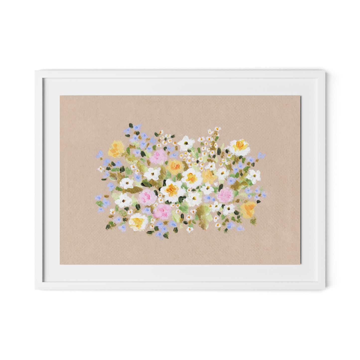 Bloom No. 3 Framed Paper / 32 x 24 in / White
