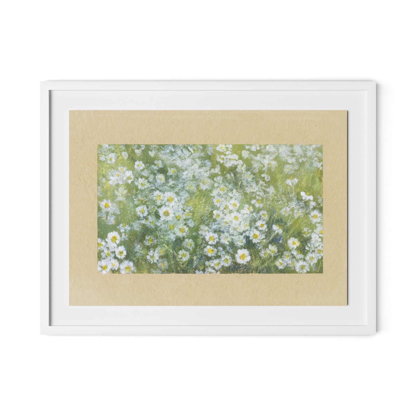 Chorus of Daisies IV Framed Paper / 32 x 24 in / White