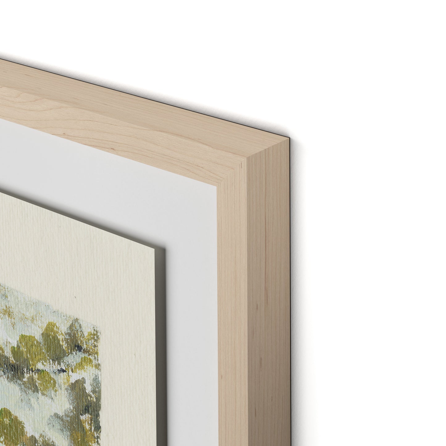 Summer Passage with border Framed Paper / 32 x 24 in / Natural Maple