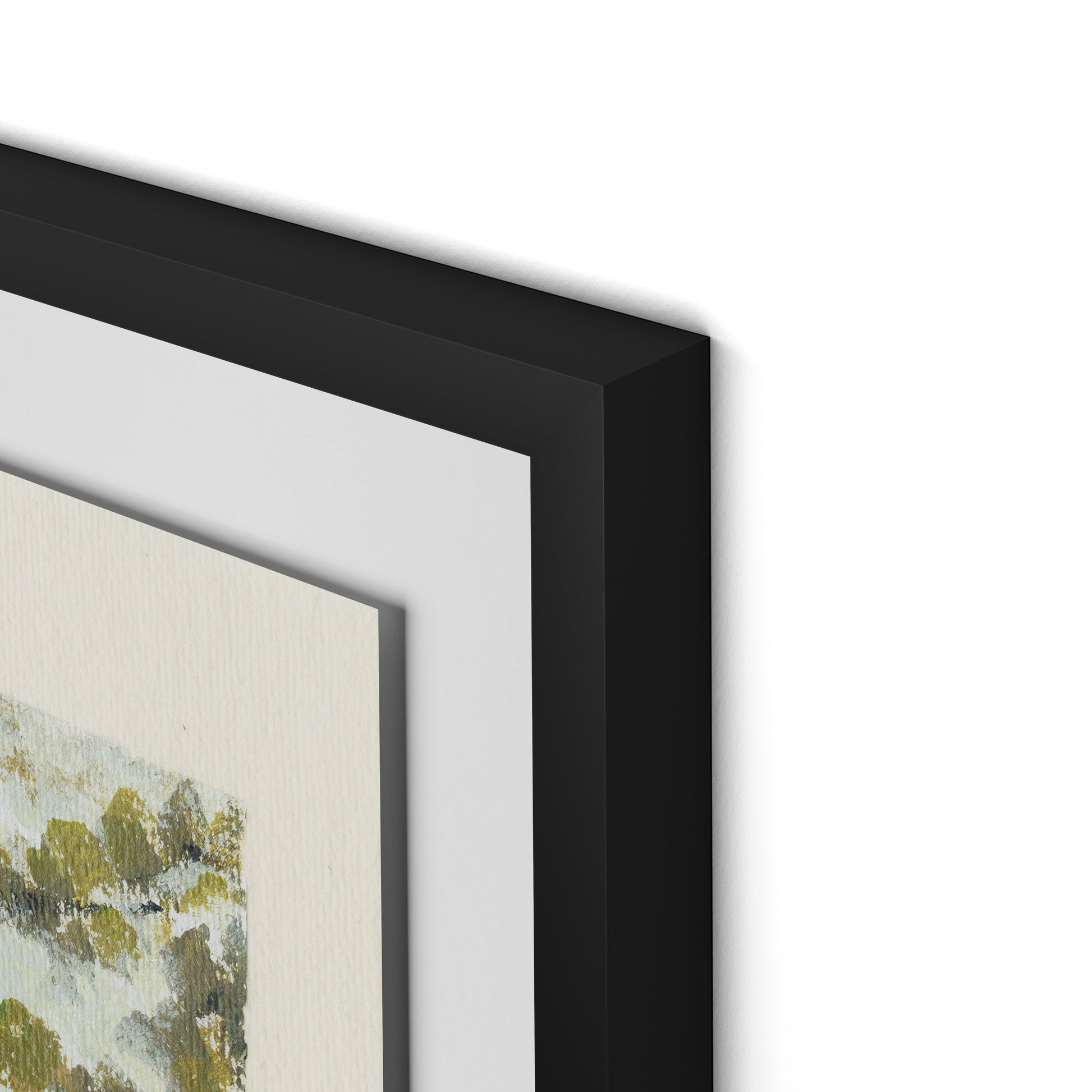 Summer Passage with border Framed Paper / 32 x 24 in / Black