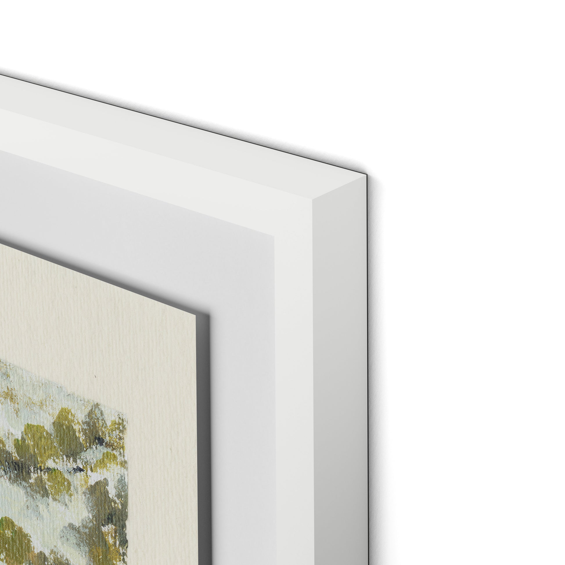 Summer Passage with border Framed Paper / 32 x 24 in / White