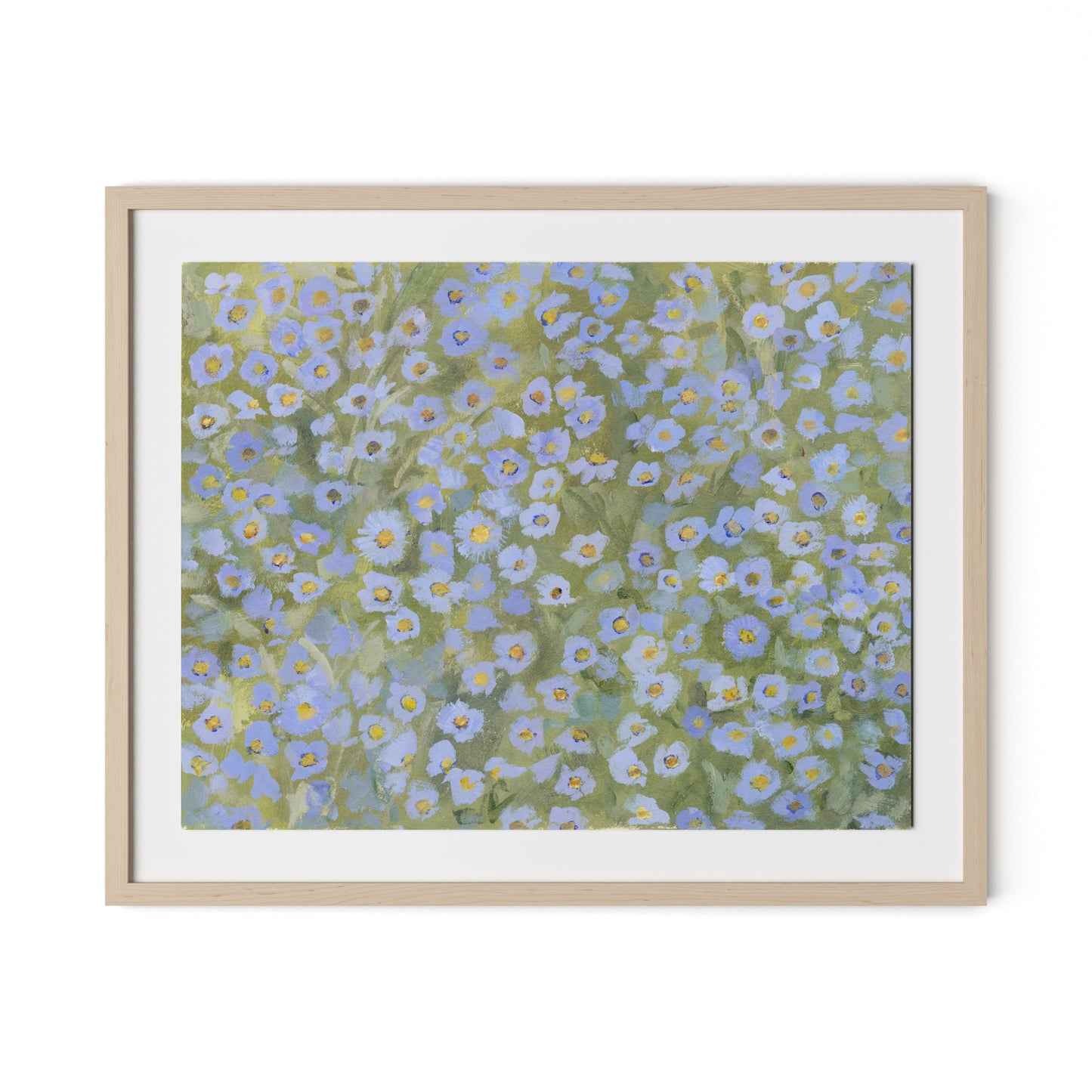 Chorus of Wildflowers VII Framed Paper / 32 x 26 in / Natural Maple